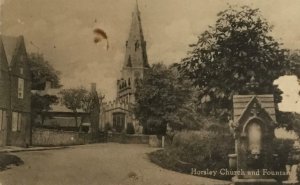In 1864 Rev Hervey Wilmot Sitwell paid for a piped water supply to Horsley village. This came to 3 fountains, the largest Sophia, was placed near the Walters family's garden (now the Village Green). Blanche was at the top of French Lane and Rosamund was placed on the triangle near the Coach and Horses